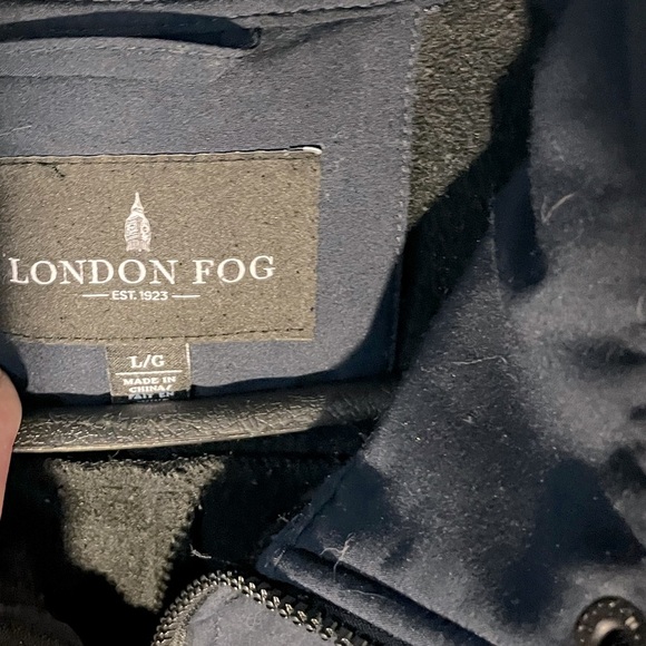 London Fog Water Resistant Removable Hood Softshell Jacket-Navy Blue -Women - Picture 3 of 3